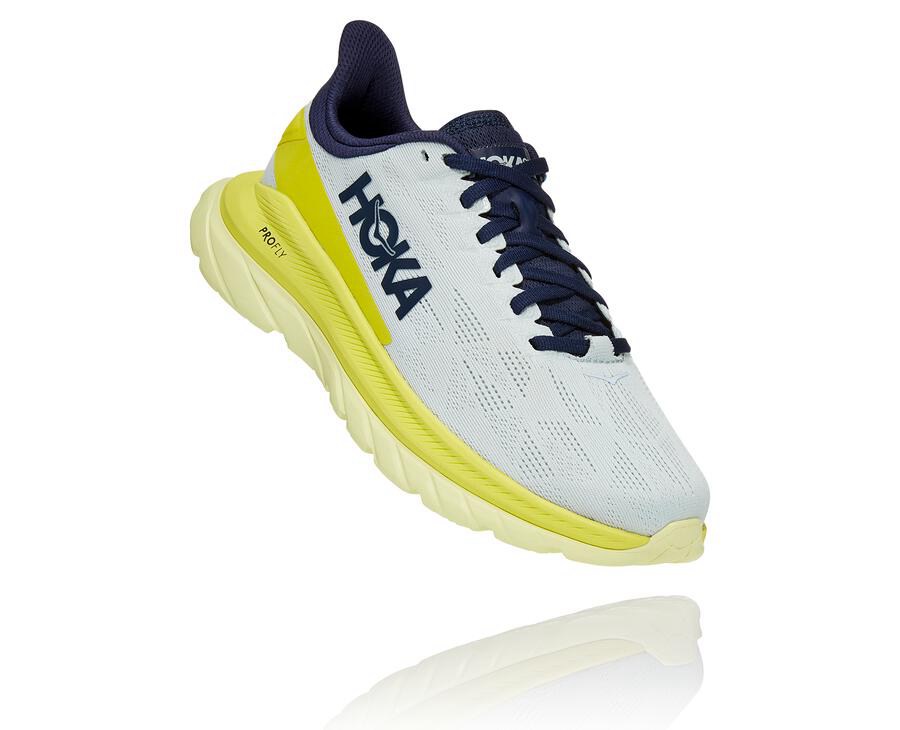 Tenis Hoka One One Mujer Blancos - Mach 4 - KFUP65712